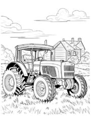 Kolorowanka z traktorem do druku