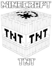 Minecraft TNT kolorowanka do druku