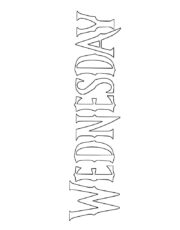 Wednesday logo kolorowanka do druku